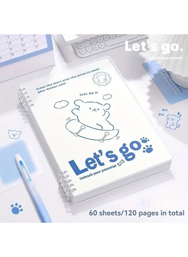 B5 دفتر رسوم متحركة للجراء مجموعة من 2 كتاب 60 ورقة 120 صفحة ورق سميك - Image 5